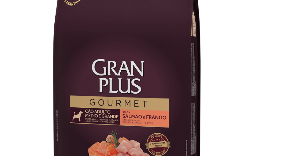 Gran Plus Gormet Adulto Rz. Mediana - Grande. Sabor salmon y Pollo de 10 kg.