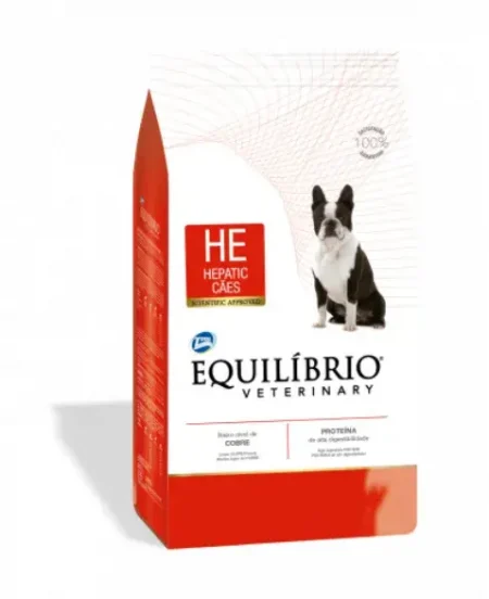 Saco de Equilibrio Veterinary Perro Hepatic x 2 kg, alimento de prescripción para la recuperación hepática y hepatitis canina en Perú.