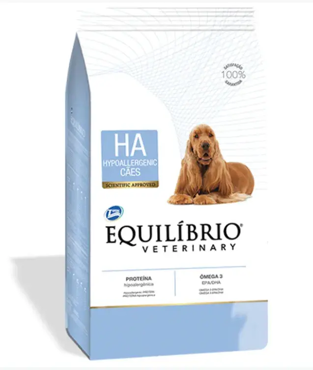 Alimento Equilibrio Veterinary Perro Hypoallergenic x 2 kg en Perú Saco de Equilibrio Veterinary Perro Hypoallergenic x 2 kg, alimento de prescripción con proteína hidrolizada para alergias alimentarias en Perú.