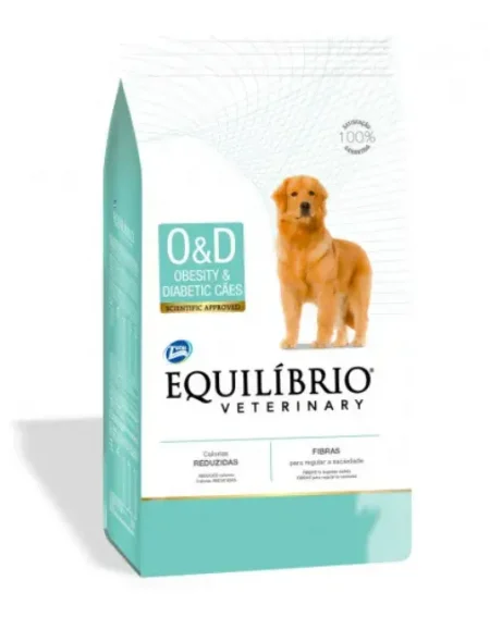 Saco de Equilibrio Veterinary Perro Obesity & Diabetic x 2 kg, alimento de prescripción para perros con sobrepeso y diabetes en Perú.