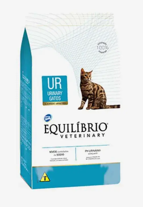 Alimento Equilibrio Veterinary Urinary Gato 2kg Saco de alimento de cuidado urinario para gatos Equilibrio Veterinary Urinary para gatos de 2 kg, especializado en salud del tracto urinario, disponible en Perú.