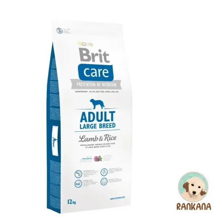 Saco de comida Brit Care Adulto Large Breed de Cordero y Arroz (12 kg), alimento hipoalergénico para perros de raza grande en Perú.