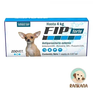 Pipeta FIP Forte para perros de 2 a 4 kg antiparasitario externo Zoovet
