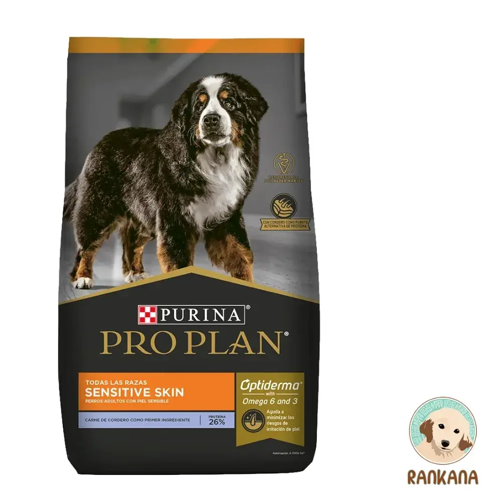 Pro Plan Adulto Sensitive Skin Cordero - 15 kg Saco de 15 kg de Purina Pro Plan Adulto Sensitive Skin con Cordero, fórmula hipoalergénica con Omega 3 y 6 para perros con piel sensible.