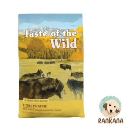 Saco de 12.2 kg de alimento Taste of the Wild High Prairie Adulto, fórmula con bisonte y venado asado, para perros adultos en Perú.