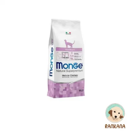 Bolsa de alimento seco Monge Gato Esterilizado sabor pollo x 10 kg para el control de peso.