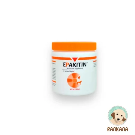 Envase de Epakitin x 180 g de Vetoquinol, suplemento quelante de fósforo en polvo para perros y gatos con enfermedad renal en Perú.