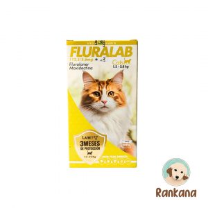 Fluralab antipulgas para gatos de 1.2 a 2.8 kg. Pipeta de fácil aplicación.