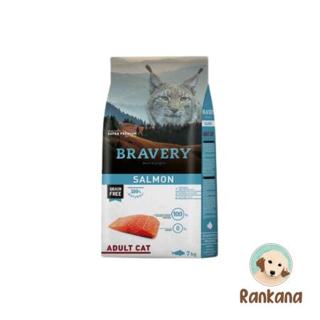 Bravery Gato Esterilizado de Salmon x 7 kg. Alimento premium seco para gatos esterilizados.