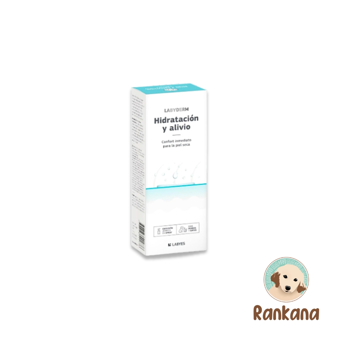 Labyderm Hidratacion y Alivio Spray Labyderm Hidratacion y Alivio Spray x 100 ml. Spray hidratante de la superficie de la piel para perros y gatos.