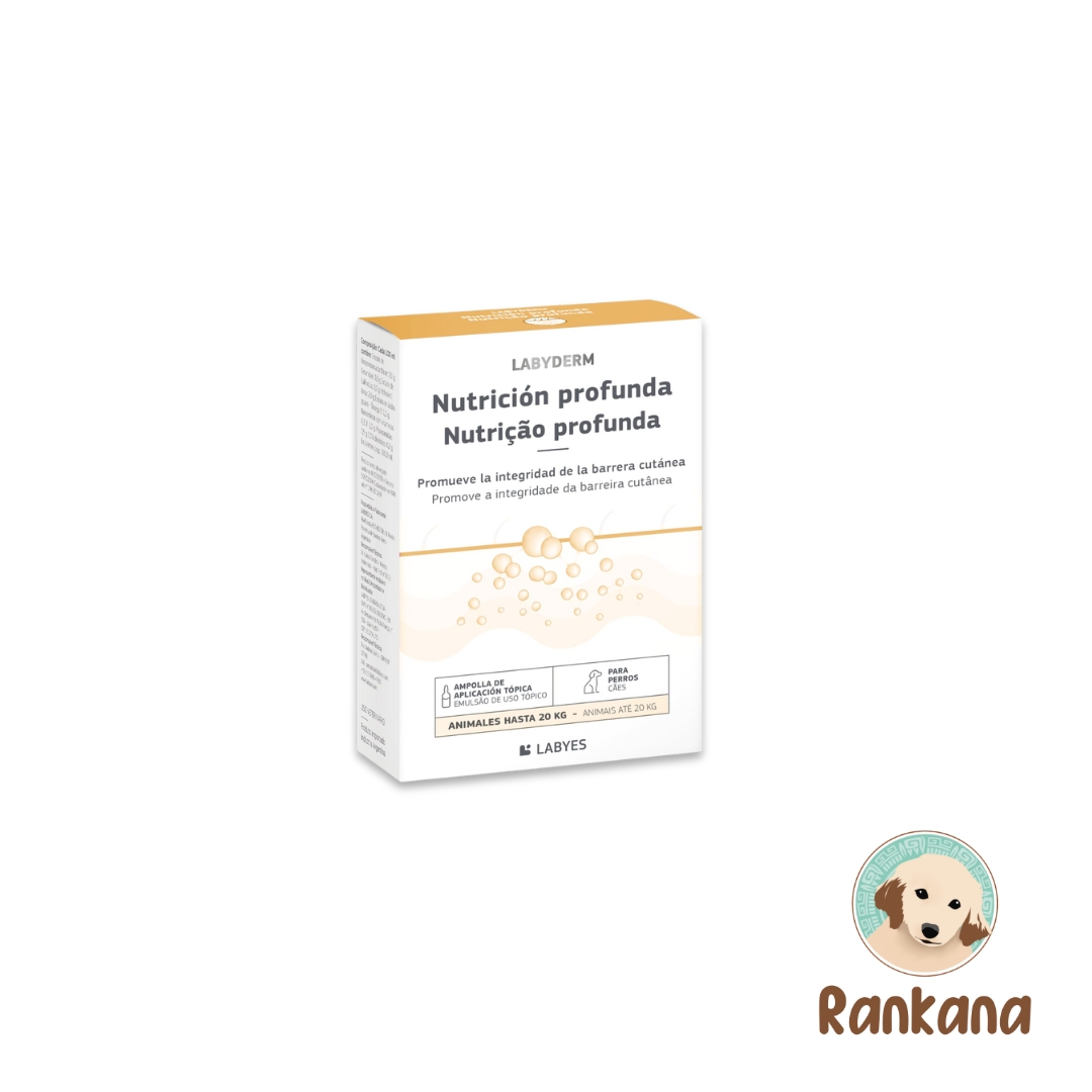 Labyderm Nutricion Profunda x 2 m Labyderm Nutricion Profunda x 2 ml. Ampolla reconstructora de la barrera cutánea para mascotas.