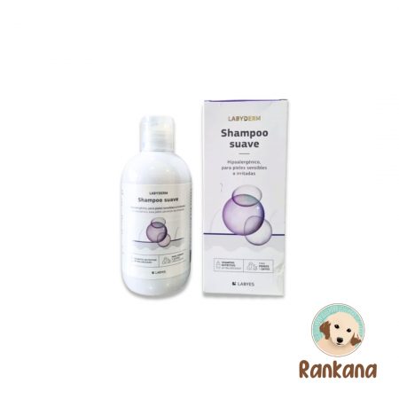 Labyderm Shampoo Suave x 220 ml. Shampoo hipoalergénico para perro y gatos.