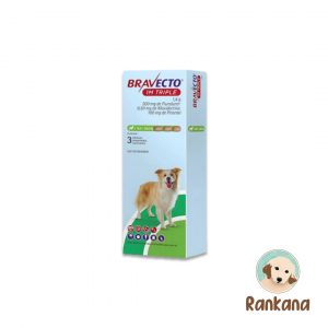 Bravecto 1M Triple de 10 a 20 kg. Antiparasitario interno y externo para perros.