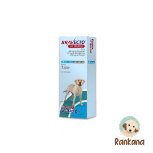 Bravecto 1M Triple de 20 a 40 kg x 3 comprimidos. Antiparasitario interno y externo para perros.