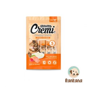 Cremi Treats de atún y salmón para gatos. Bolsa x 5 sachets.