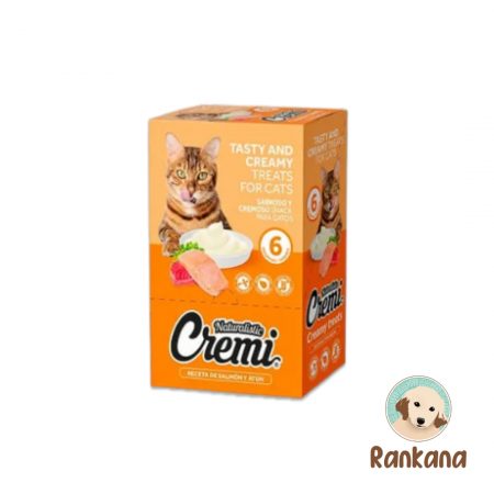 Cremi Box salmón y atún para gatos. Sachets x 30 unidades.