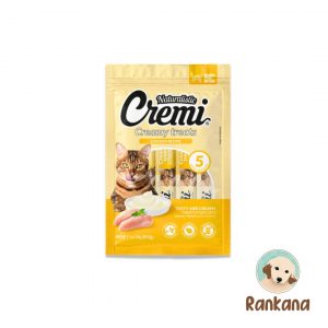 Cremi treats de pollo para gato. Bolsa de 5 sachets de 12g cada uno.