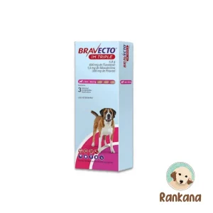 Bravecto 1M Triple de 40 a 60 kg, antipulgas y antiparasitario para perros grandes en Perú.