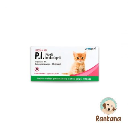 Pi gatos de hasta 4kg. Antipulgas y antigarrapatas.