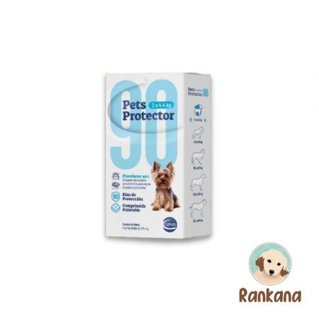 Pets Protector 90 de 1 a 4.4kg x 1 tableta. Protector externo para perros.