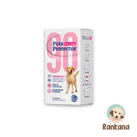 Par Pets 90 de 20.1 a 32kg. Protección externa para perros x 1 tableta.