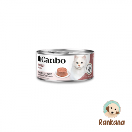 Canbo sabor pollo y pavo. Alimento húmedo de gato con 85 gr.