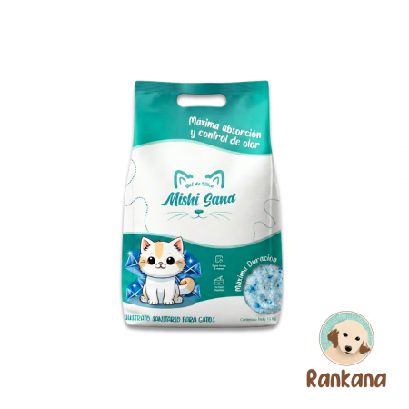 Arena de sílice para gatos Mishi Sand 10 kg.
