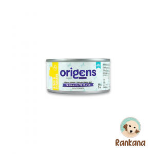 Origens de sabor de atún con pitahaya. Alimento húmedo con 85 gr.