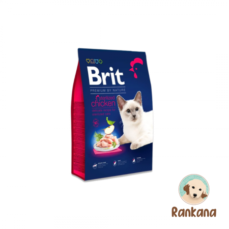 Brit Premium alimento para gatos esterilizados sabor pollo 8 kg.