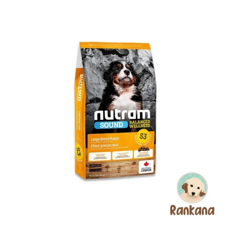Empaque de comida para perro Nutram Sound S3 Balanced Wellness para cachorro de raza grande bolsa de 11.4 kg