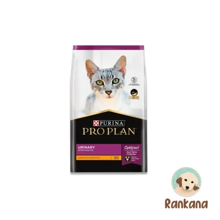 Bolsa de alimento seco Purina Pro Plan Gato Urinary de 3 kg para gatos adultos, tecnología Optitract con pollo, incluye logo de Rankana Pet Shop.
