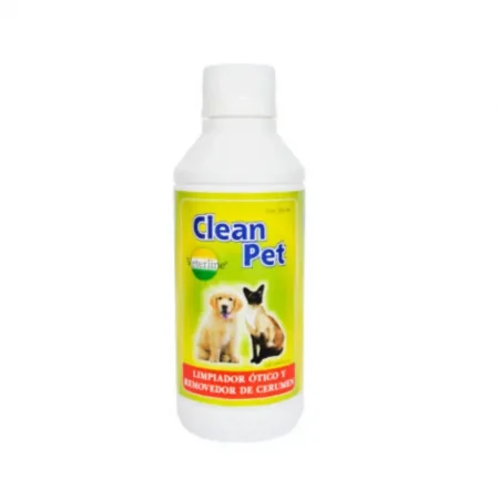 Limpiador ótico Clean Pet de Veterline x 250 ml, removedor de cerumen para la higiene profunda de oídos en perros y gatos disponible en Rankana.