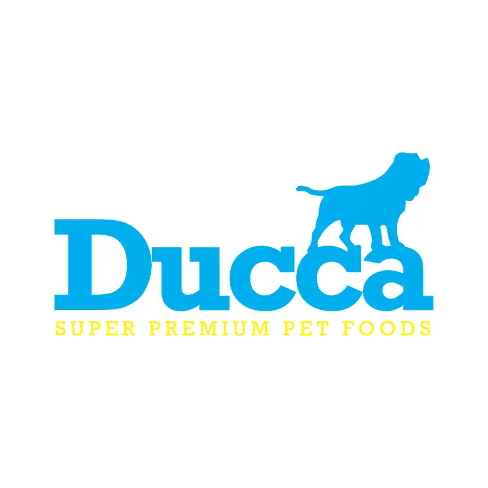 Logotipo de Ducca Super Premium Pet Foods, alimento de alta gama para mascotas disponible en Rankana Perú.