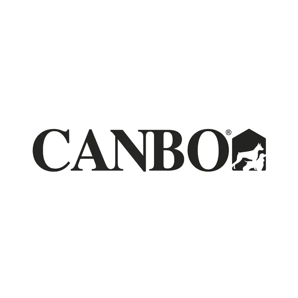 Logotipo oficial de Canbo en color negro, marca de alimento super premium para perros y gatos, disponible en Rankana Perú.