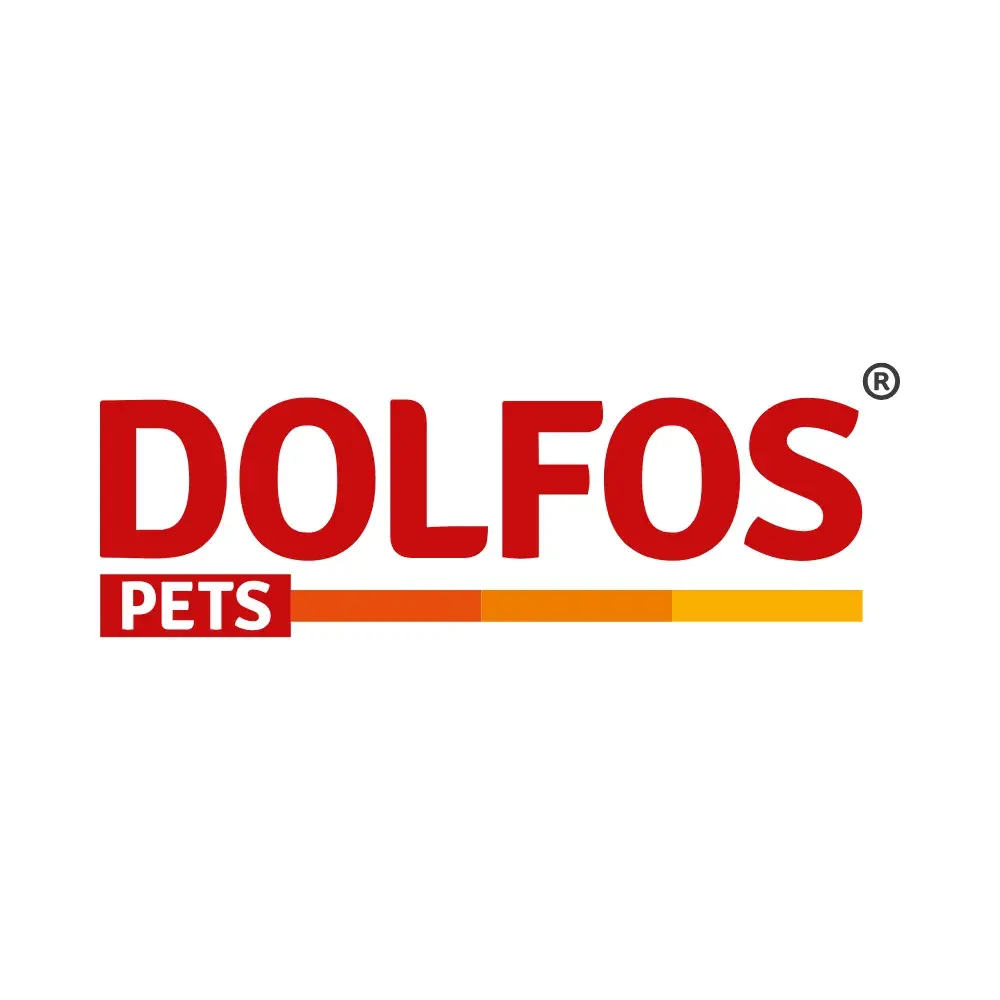 Logotipo oficial de Dolfos Pets, marca especializada en suplementos y vitaminas para perros y gatos en Rankana Perú.