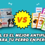 Gráfico comparativo de productos antipulgas para perros NexGard vs Bravecto en Perú.