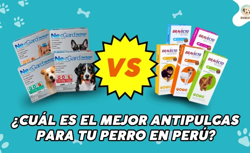 Gráfico comparativo de productos antipulgas para perros NexGard vs Bravecto en Perú.