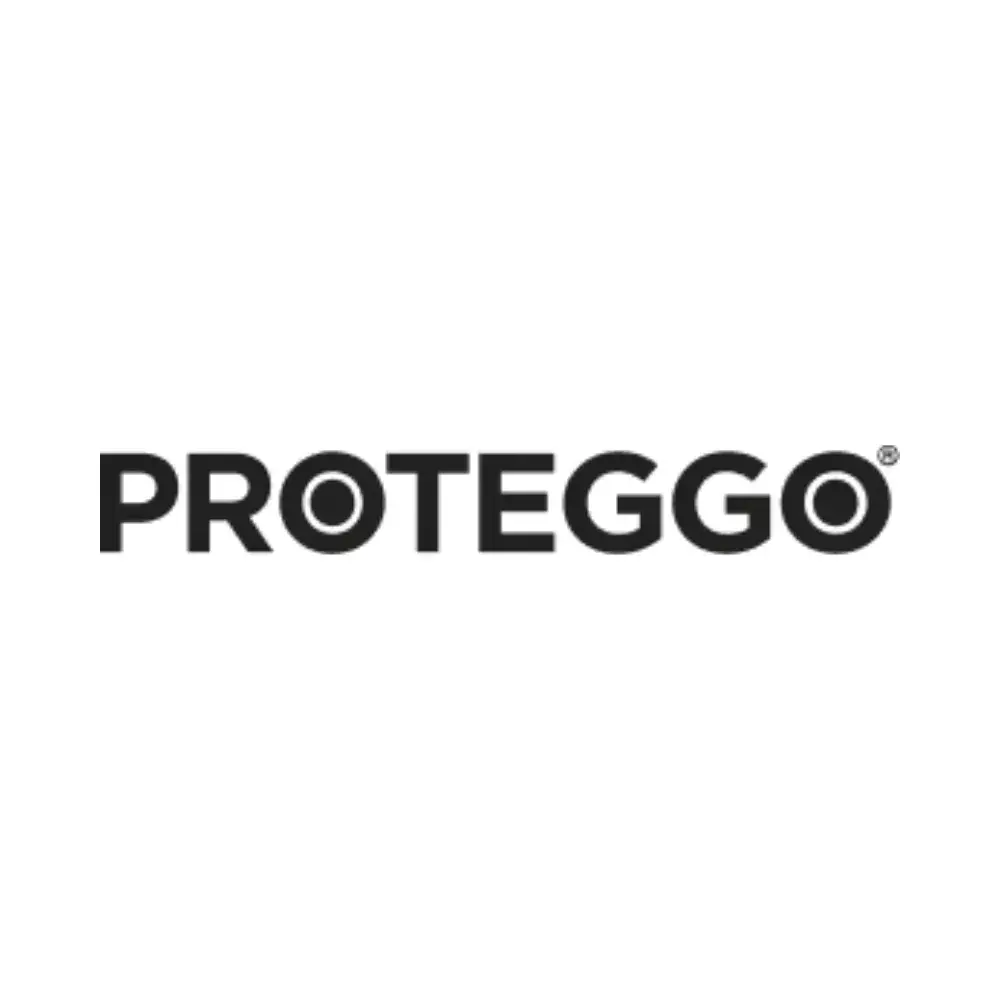 Logotipo de Proteggo, eficaz pastilla antipulgas y garrapatas para perros, disponible en Rankana Perú.