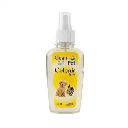 Colonia en spray Clean Pet aroma Baby de 125ml para perros y gatos, marca Veterline.